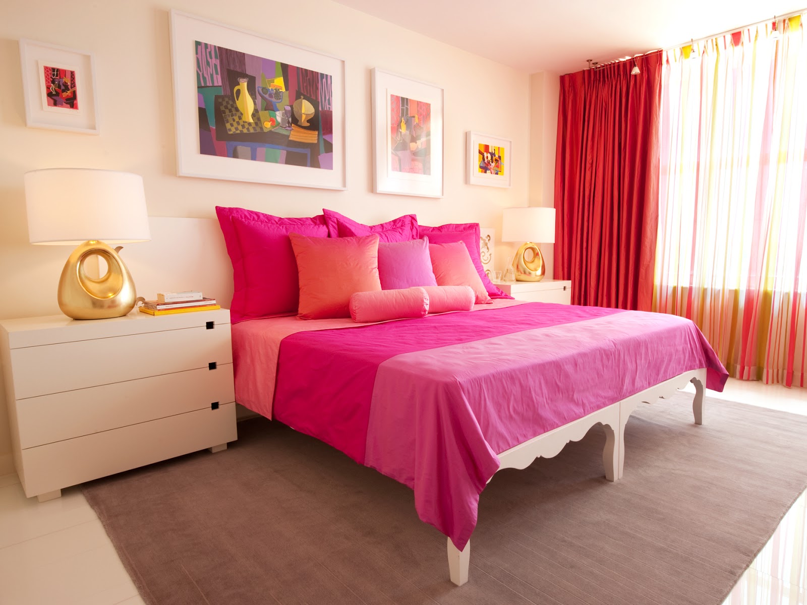 60 Desain  Interior Kamar  Tidur  Warna  Pink  Untuk Perempuan 