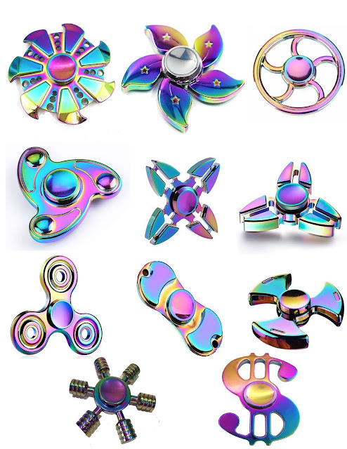 Fidget Hand Finger Spinner EDC Focus Stress Reliever Toys Kids Adults Rainbow AU