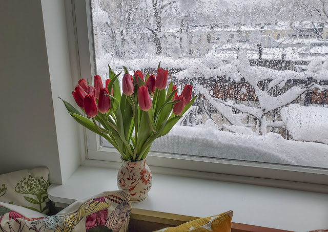 Tulips in a vase