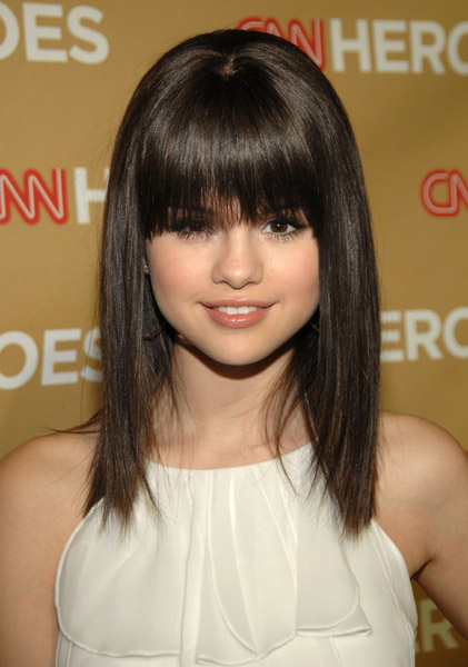 Selena Gomez Bangs Hairstyle I think its safe to say that this cute little