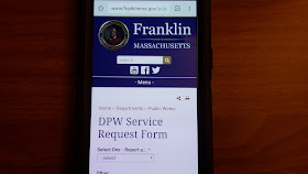   click on the "Public Works Order" to open up the DPW Service Request Form