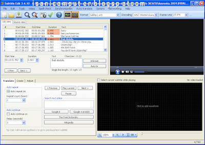 Subtitle Edit Portable 3.4.10 Terbaru