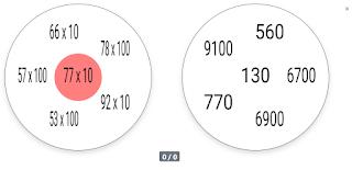 Multiplicación por decena y centena completa, con 6 símbolos.