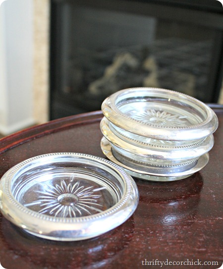vintage glass coasters