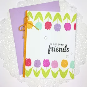 Sunny Studio Stamps: Friends & Family Tulip Border Card by Melissa Bickford