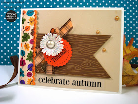 SRM Stickers Blog - Celebrate Autumn by Cassonda - #thanks #card #fall #doilies #gold #stickers #thanksgiving