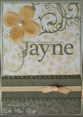 Card for Jayne using Stampin' Up! Supplies