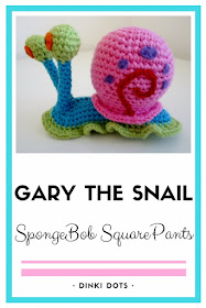 Crochet Gary the Snail from SpongeBob SquarePants