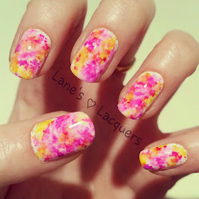 alcohol-ink-pink-purple-yellow-nail-art