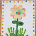 Idea to draw flowers using handprint for kids 7