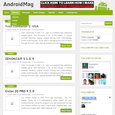 Android Mag Free Responsive Blogger Template