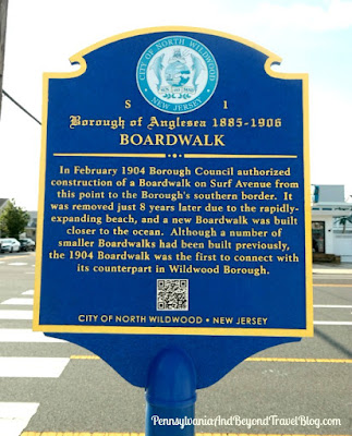 Anglesea Boardwalk Historical Marker in North Wildwood, New Jersey