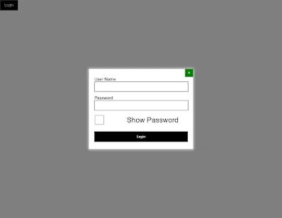 Popup login page