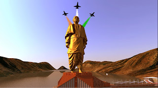 statue of unity tallest statue in the wold height of this statue is 182 m