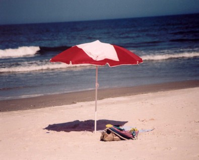 julieannbrady bucket list under a beach umbrella in Jacksonville Florida