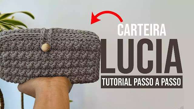 Aprende a tejer cartera Lucia con bolsillo interno a crochet