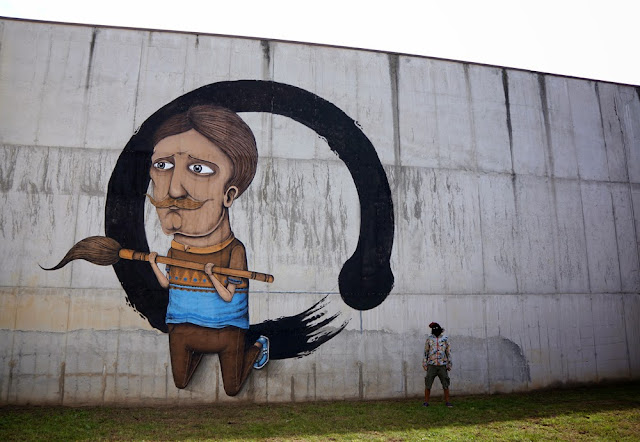 Street Art By Italian Urban Artist SeaCreative Inside an Ex-Prison in Tirano, Italy. 1