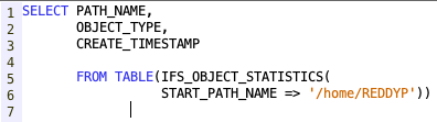 Retrieve Objects present in IFS directory