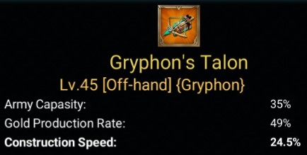 Gear Laju Pembangunan Terbaik - Gyrphon's Talon