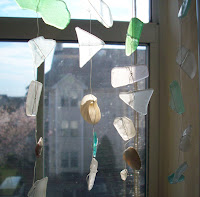 sea glass mobile suncatcher