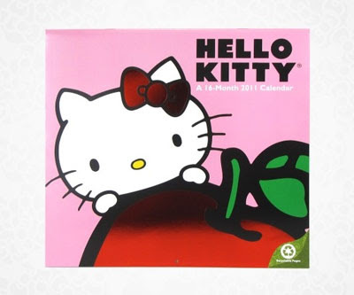 Also found this cute Hello Kitty 16-Month Wall Calendar for 2011 at Sanrio 