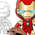 How To Draw baby and cute Iron Man step by step