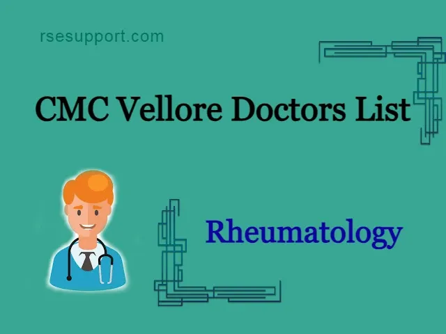 Rheumatology Doctor List CMC Vellor