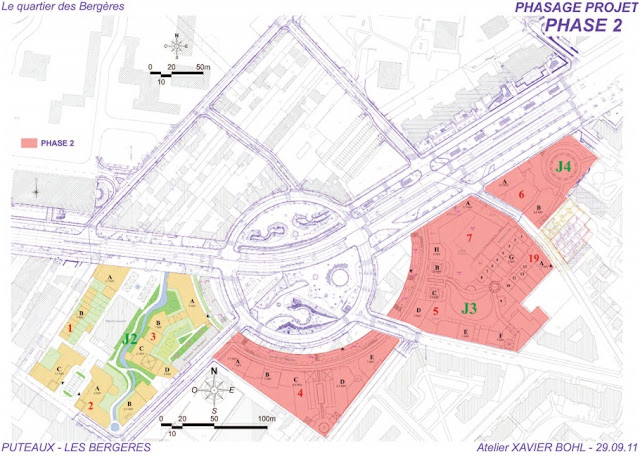 plan de masse éco-quartier Bergères Puteaux