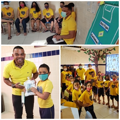 Ídolo do Futebol do Recife visita garotos em vulnerabilidade social na área central da capital pernambucana