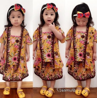 Model baju batik anak perempuan usia 3 tahun