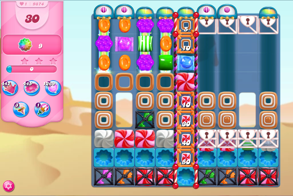 Candy Crush Saga level 9874