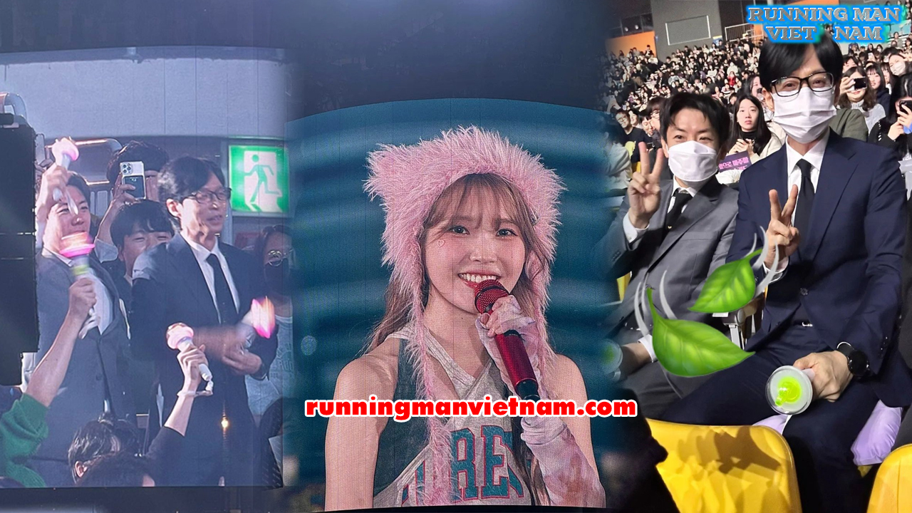 Giữ đúng lời hứa, Yoo Jae Suk và Yang Se Chan mặc vest đến tham dự concert của IU