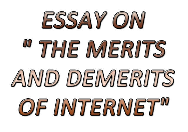 Image illustrating an essay discussing the merits and demerits of the internet