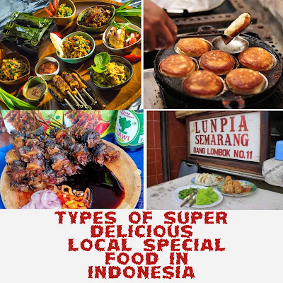 collection of various kinds of typical regional food in Indonesia & its origin