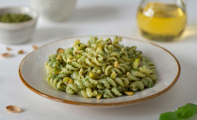 Macarrão com Pesto de Pistache