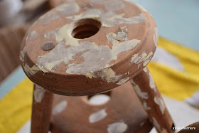www.annecharriere.com, milk paint, antique watchmaker stool, 