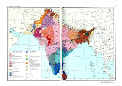 Этническая карта Южной Азии (1961)
