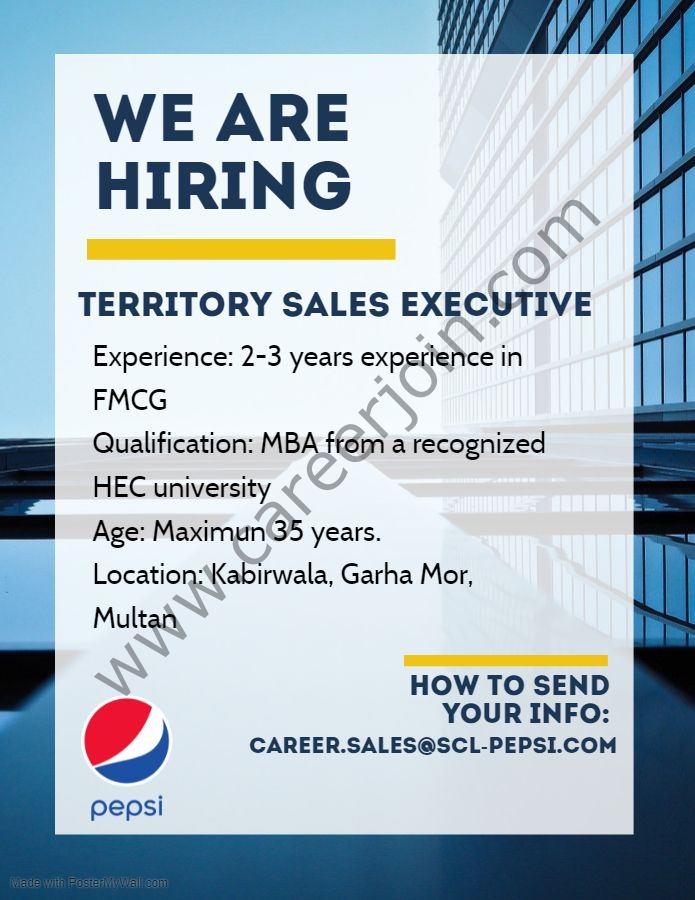 Pepsi Shamim and Co Jobs Territory Sales Executive