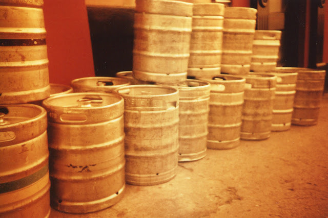 Redscale, lomography, LC-A, beer kegs