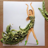Edgar Artis crea impresionantes ilustraciones de moda utilizando alimentos y comidas