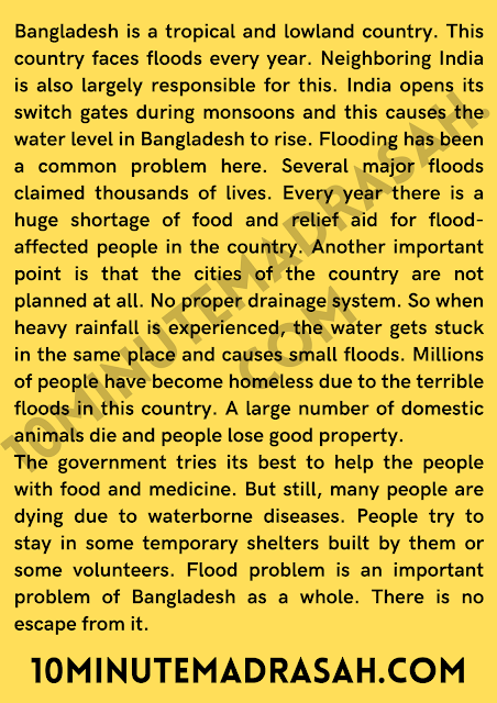 Floods in Bangladesh Paragraph for All Classes