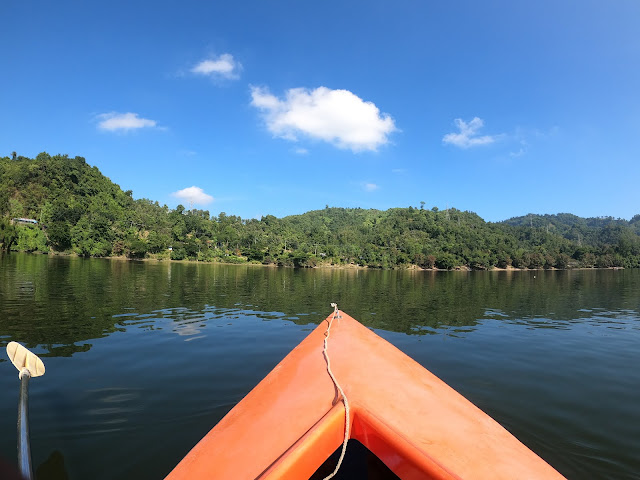 kayaking in kaptai lake