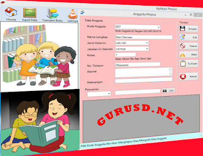 Aplikasi Administrasi Perpustakaan Sekolah Portable Dengan Menu Lengkap
