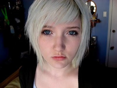 emo hair color girls. A.Short Blonde Emo Hairstyles