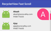 Fast Scroll ListView or RecyclerView in Android
