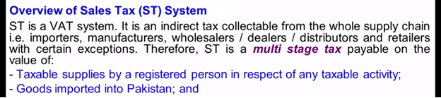 Overview Sales Tax System in Pakistan - Taxation Training 