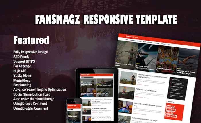 Fansmagz Responsive Blogger Template