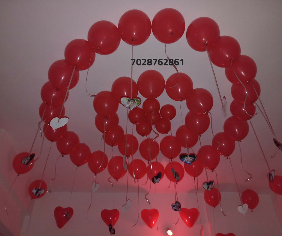 Romantic Room Decoration  For Surprise Birthday Party in 