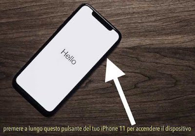 come accendere iphone 11