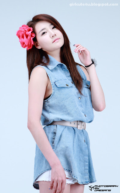 18 Han-Ga-Eun-Denim-Shirt-01-very cute asian girl-girlcute4u.blogspot.com